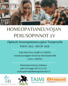 Homeopatian perusopinnot – kouluttaudu homeopatianeuvojaksi